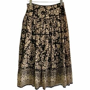 Jones New York Dark Floral A-line Skirt SM Whimsygoth Dark Cottage Dark Fairy